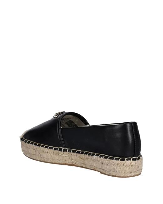 Guess Black Jolandon Faux-Leather Flat Spadrilles