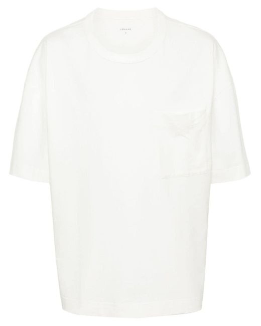 Lemaire Jersey-T-Shirt mit Brusttasche in White für Herren
