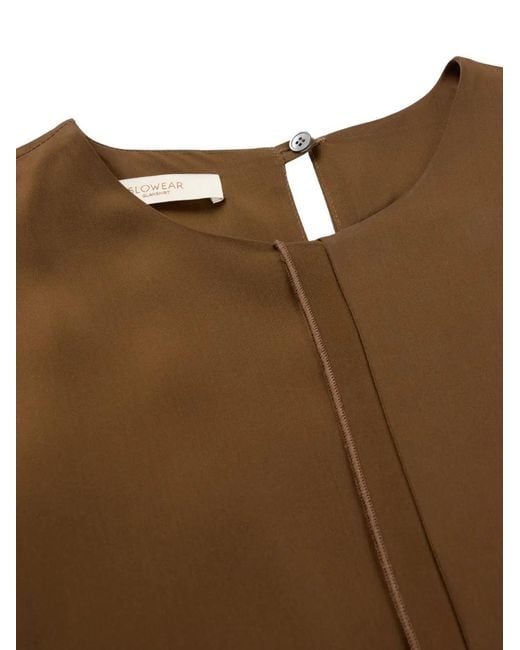 Glanshirt Brown Belted Midi Dress