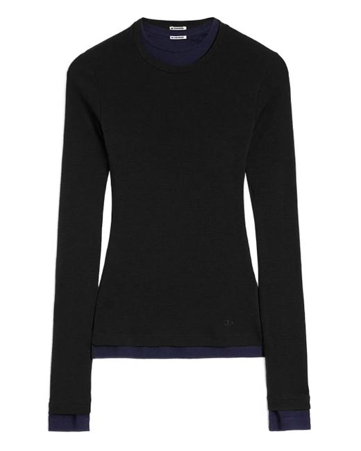 Jil Sander Black Wool T-Shirt