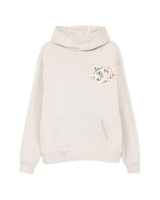 Melt White Graphic-Print Hoodie for men