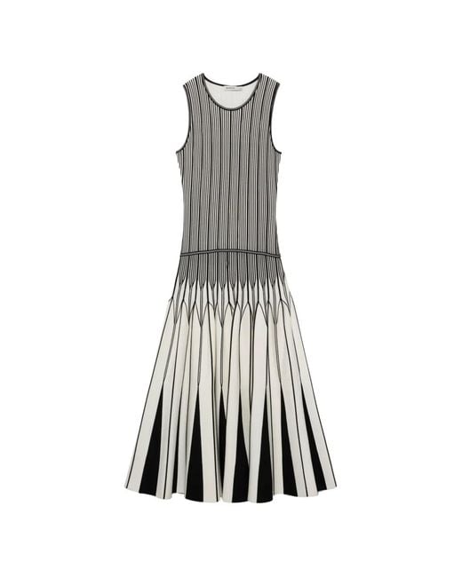Jonathan Simkhai White Oaklen Illusion Knit Midi Dress