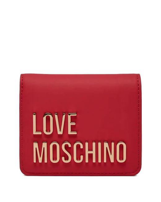 Love Moschino Logo-plaque Wallet Red