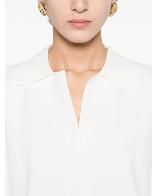 P.A.R.O.S.H. White V-Neck T-Shirt