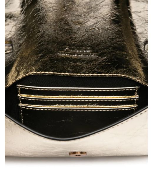 Pinko メタリック ミニバッグ Natural