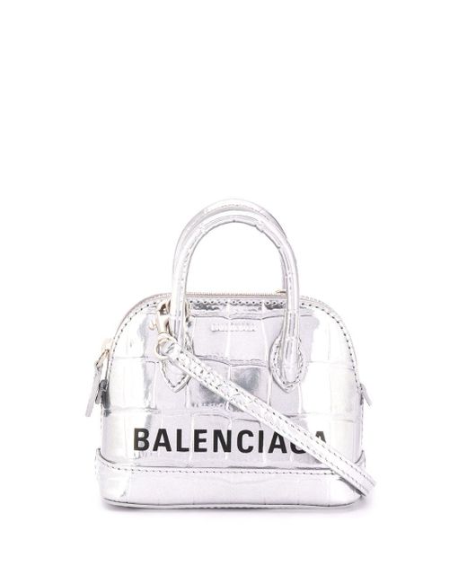 Balenciaga Leder 'Ville' Handtasche mit Henkel in Mettallic - Lyst
