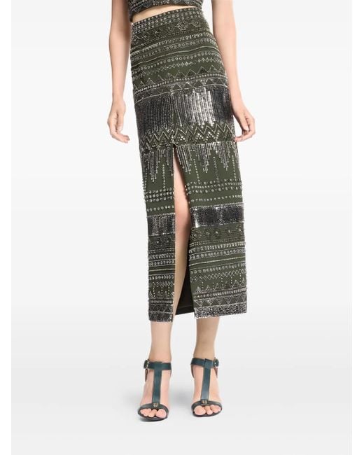 Elie Saab ビーズ スカート Green