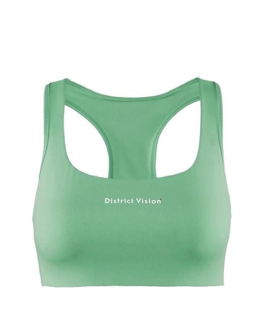 District Vision Green Racerback Sports Bra