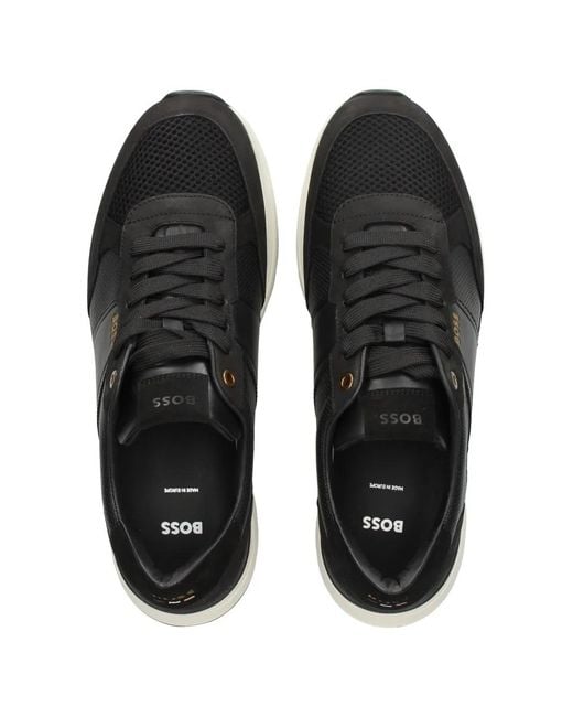 Boss Black Jace Runn Leather Sneakers for men