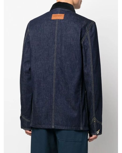 Veste En Jean À Fleurs Brodées KENZO pour homme en coloris Blue