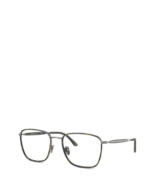 Giorgio Armani Brown Square-Frame Glasses for men