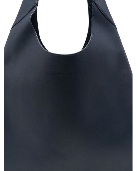 Carven Blue Tommaso Leather Shoulder Bag