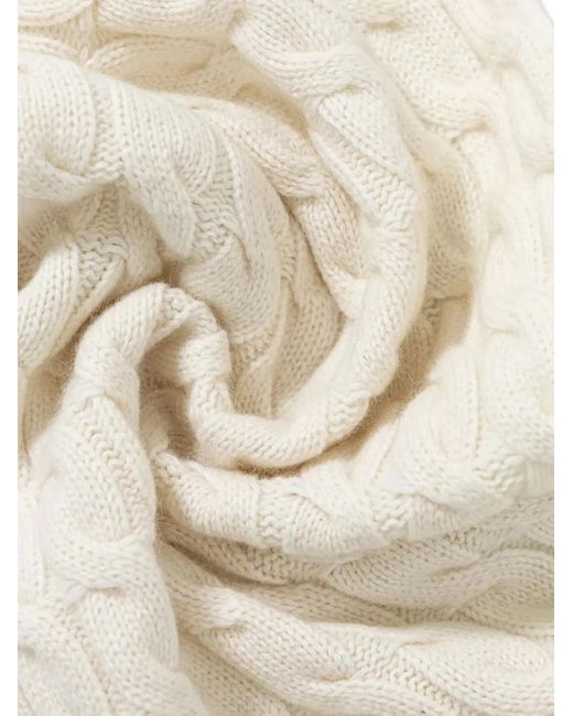 Liviana Conti White Cable-knit Scarf