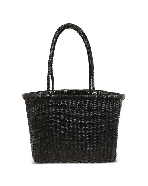 Borsa Tote B Weave Piccola di Dragon Diffusion in Black