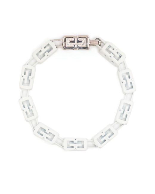 Givenchy White 4g-motif Matte Bracelet for men