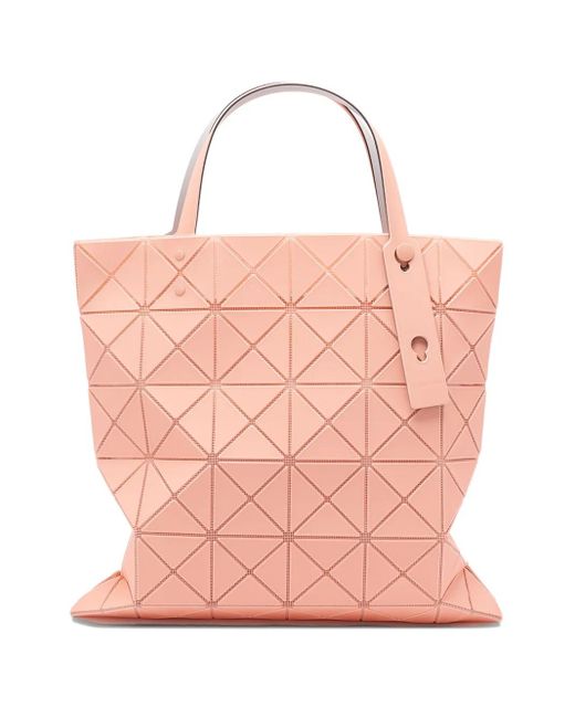 Issey Miyake Pink Geometric-Pattern Tote Bag