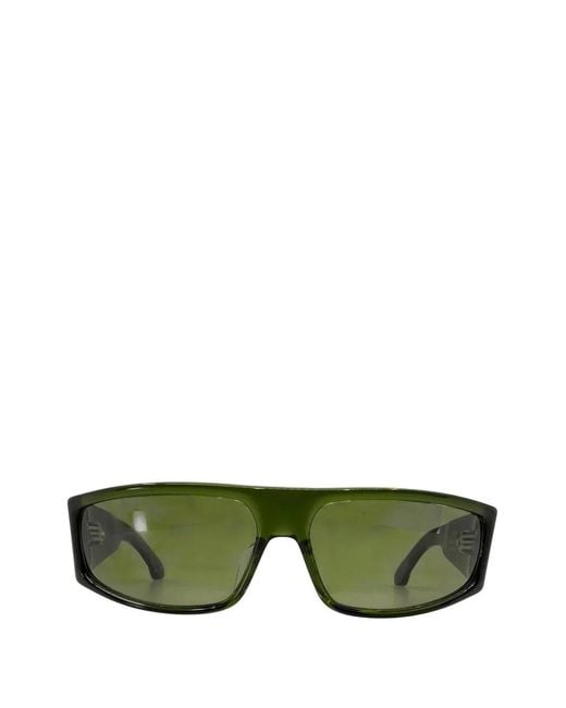 Chrome Hearts Green Porny Rectangle-Frame Sunglasses for men