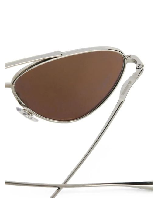 Jil Sander Metallic Double-Bridge Sunglasses