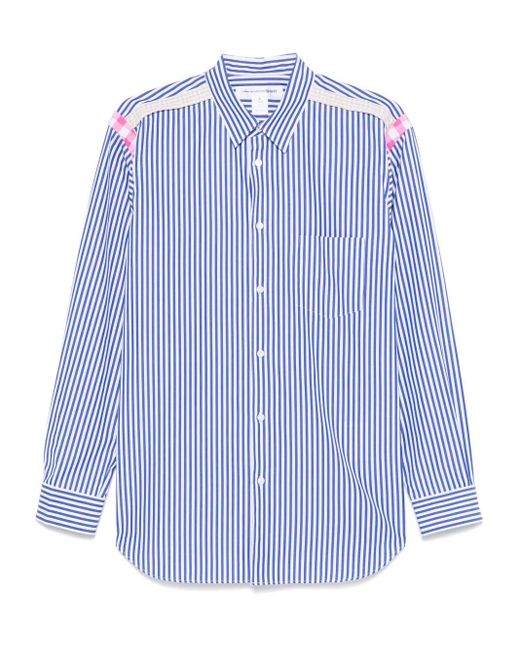 Camicia A Righe di Comme des Garçons in Blue da Uomo