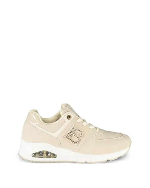 Laura Biagiotti White Logo-Patch Sneakers