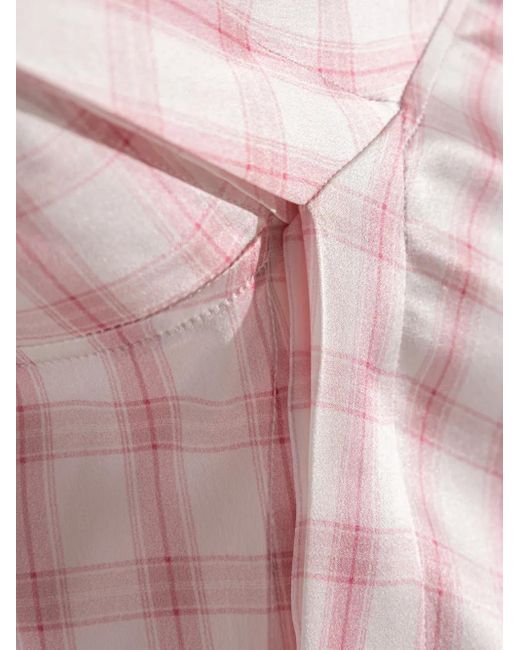 Loewe Pink Checked Silk Shirt