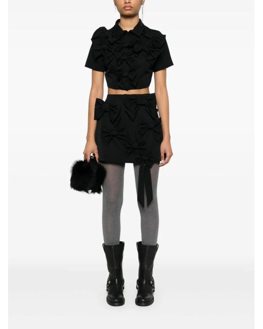 Viktor & Rolf Black Bow Bouquet Mini Skirt