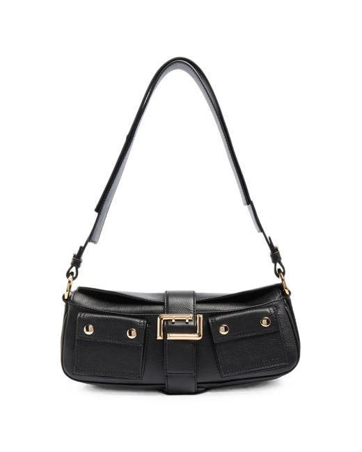 Lancel Black Multipocket Double-L Shoulder Bag