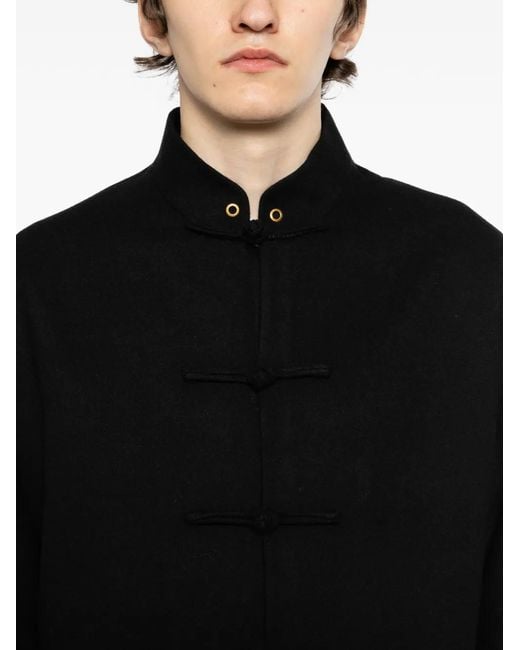 TEAM WANG design Black X Jdb Mandarin-Collar Jacket for men