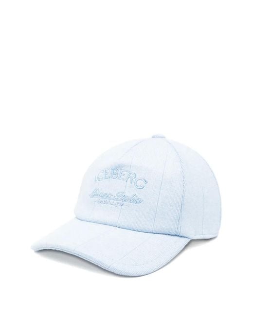 Iceberg White Logo-Embroidered Cap