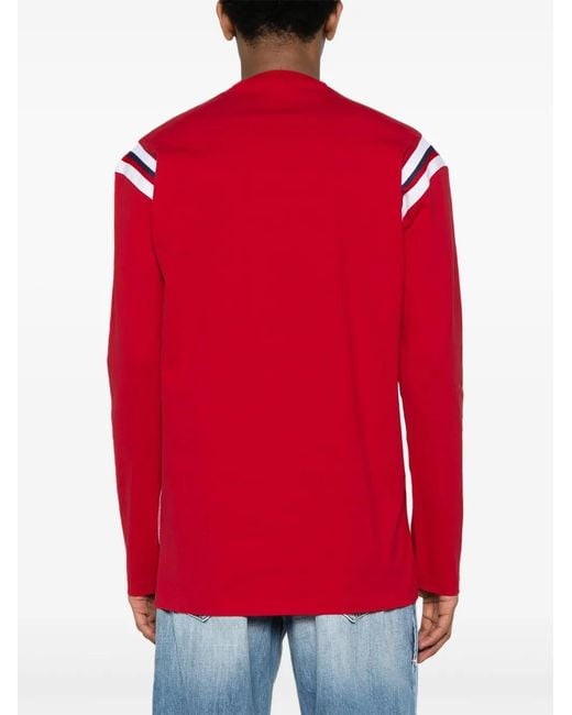 DSquared² Red Varsity Logo-Print T-Shirt for men