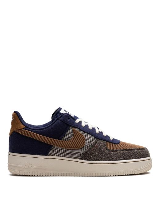 Nike Blue Air Force 1 "07 Premium Tweed Corduroy" Sneakers