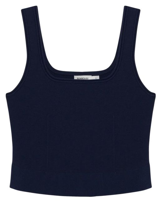 Jonathan Simkhai Blue Ramaina Tank Top