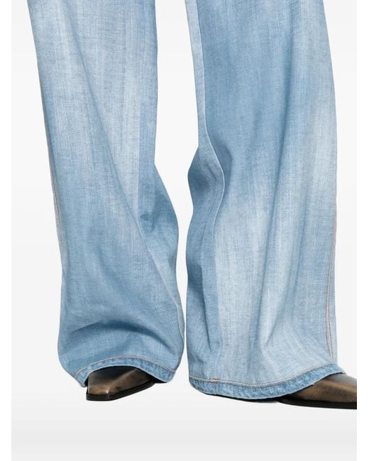 Ermanno Scervino Blue Faded-Effect Jeans