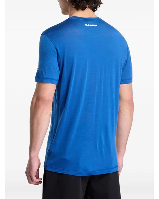 Mammut Blue Logo-Print Short-Sleeve T-Shirt for men
