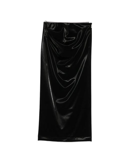 Patrizia Pepe Black Zip-Fastening Skirt