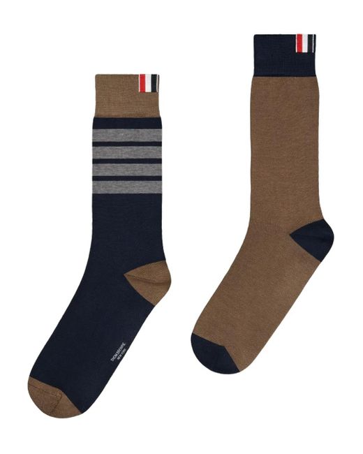 Thom Browne Gestreifte Socken in Blue für Herren
