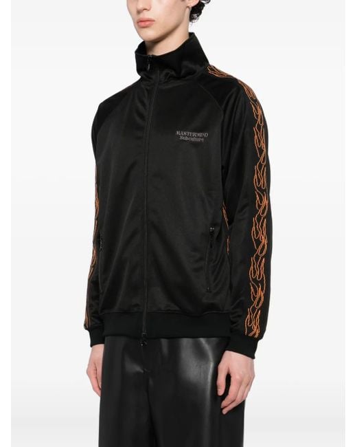 MASTERMIND WORLD Black Flame Skull Jacket for men
