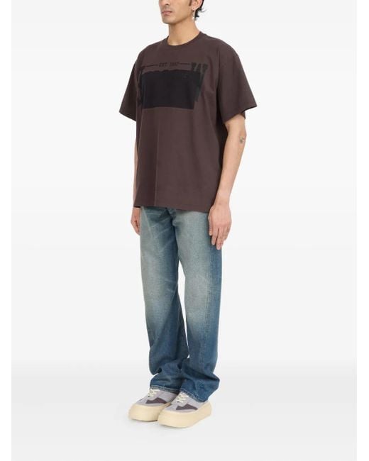 MM6 by Maison Margiela Brown Crew Neck T-Shirt for men