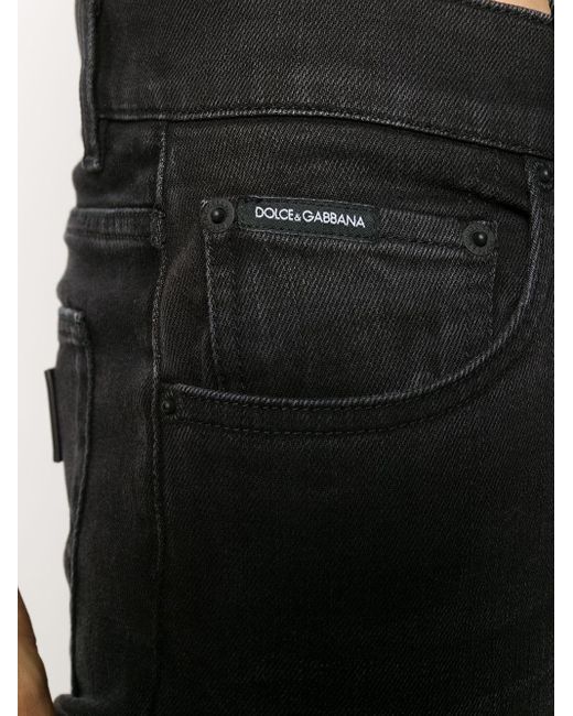 Dolce & Gabbana Black Slim-fit Jeans for men