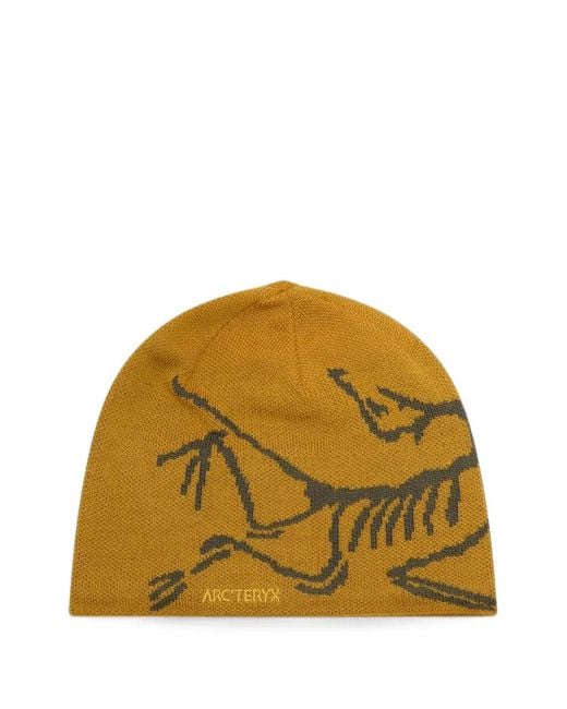 Arc'teryx Yellow Bird Logo-Print Beanie Hat for men