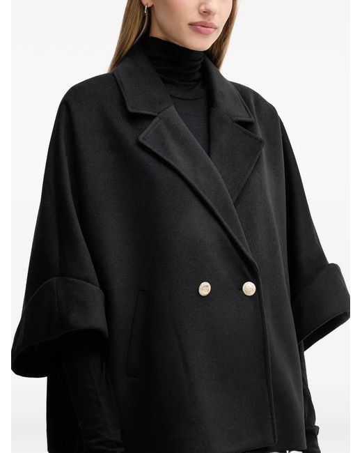 GAUDI Black Double-Breasted Cape