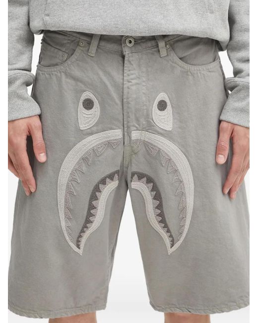 A Bathing Ape Shark Shorts in Gray für Herren