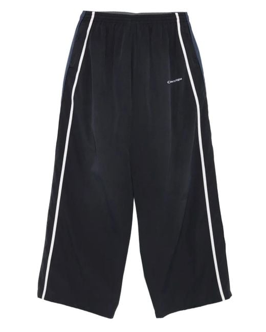 Balenciaga Black Side-Stripe Trousers for men
