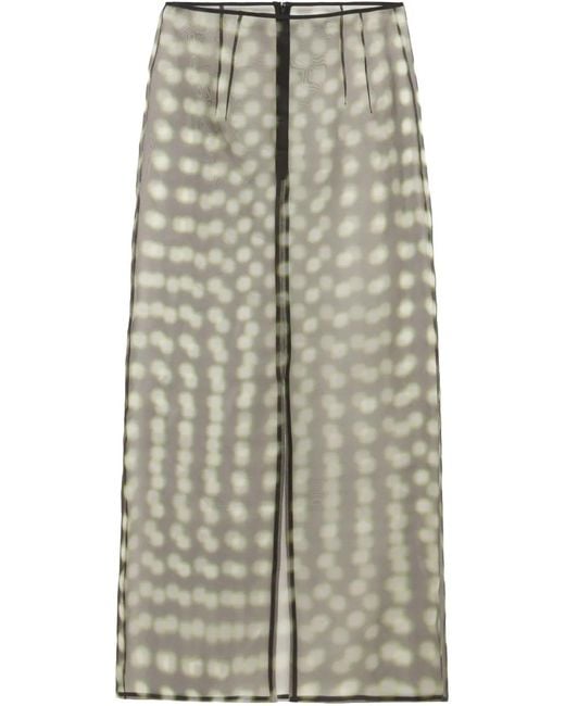 16Arlington Gray Dia Midi Skirt