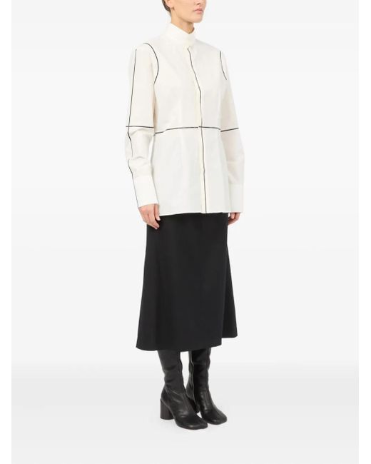 MM6 by Maison Martin Margiela White Panelled Shirt