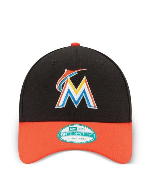 KTZ Black 9Forty Miami Marlins Baseball Cap for men