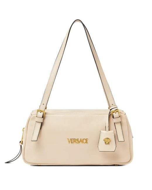 Versace Natural Tag Large Nappa Bowling Bag