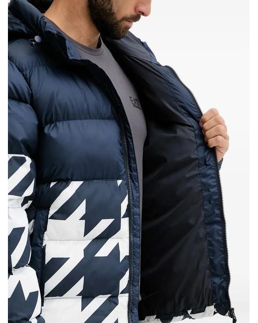 Helly Hansen Blue Oslo Graphic-Print Puffer Jacket for men