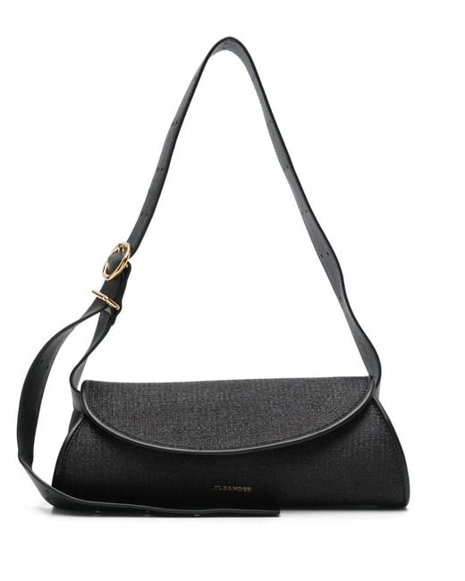 Jil Sander Black Small Cannolo Shoulder Bag