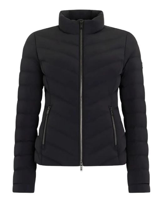 Moose Knuckles Black Elora Zip-Up Puffer Jacket